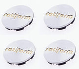 Rotiform Gold on Brushed Rotiform Standard Center Cap (Set of 4) Rotiform-Cap-Silver-Gold-KT