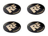 Rotiform Gold on Black Rotiform "RF" Hex Center Cap (Set of 4) 32170-BG-KT