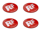 Rotiform Chrome on Red Rotiform "RF" Hex Center Cap (Set of 4) 32170-RC-KT
