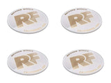 Rotiform Gold on White Rotiform "RF" Hex Center Cap (Set of 4) 32170-WG-KT