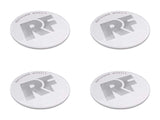 Rotiform Chrome on White Rotiform "RF" Hex Center Cap (Set of 4) 32170-WC-KT