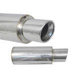 Injen 2 3/8 Universal Muffler w/Stainless Steel resonated rolled tip (Injen embossed logo) | SES225C