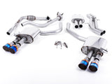 Milltek Resonated - Quad GT-100 Burnt Titanium Tips Milltek 2.5" Valved Resonated Cat Back Exhaust - Audi B9 S4 | S5 | 3.0T (w/ Sport Diff) SSXAU697