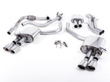 Milltek Resonated - Quad Polished Oval Tips Milltek 2.5" Valved Resonated Cat Back Exhaust - Audi B9 S4 | S5 | 3.0T (w/ Sport Diff) SSXAU698