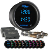 GlowShift Gauges 10 Color Dual Digital Wideband Air/Fuel Ratio Gauge | GS-TCD02W-Dual