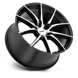 TSW 17X8.0 et40 / 5X114.3 / cb76.1 TSW Cast Sprint 17" 5x114.3 Gloss Black W/ Mirror Cut Face 1780SPT405114B76
