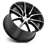 TSW 19X8.5 et40 / 5X108 / cb72.1 TSW Cast Sprint 19" 5x108 Gloss Black W/ Mirror Cut Face 1985SPT405108B72