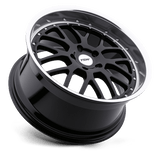 TSW 20X10.0 et20 / 5X120 / cb76.1 TSW Cast Valencia 20" 5x120 Gloss Black W/ Mirror Cut Lip 2010VAL205120B76