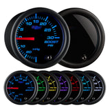 GlowShift Gauges Tinted 7 Color 30 PSI Boost/Vacuum Gauge | GS-T701