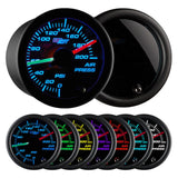 GlowShift Gauges Tinted 7 Color Dual Needle Air Pressure Gauge | GS-T713-DN