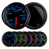 GlowShift Gauges Tinted 7 Oil Temperature Gauge | GS-T707