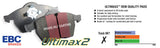 EBC EBC 94-95 Eagle Talon 2.0 Turbo 4WD (2nd Generation)(284mm rear rotor) Ultimax2 Rear Brake Pads UD532