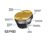 JE Pistons Ultra Series Piston Set By JE - 84.5mm .50mm Oversize Bore | 9.5:1 CR | Stock Stroke 89.6mm - BMW N55/S55 JE-N55-BMW-367880