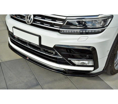 Maxton Design Gloss Black Maxton Design Front Splitter VW Tiguan Mk2 R-Line VW-TI-2-RLINE-FD1G
