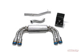 Armytrix Stainless Steel Valvetronic Catback Exhaust System Quad Blue Coated Tips Volkswagen Golf R MK7.5 17+ | VW7R2-QS38B