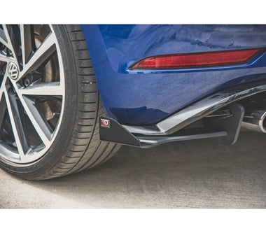 Maxton Design Black + Matte Flaps Maxton Design Racing Durability Rear Side Splitters + Flaps VW Mk7.5 Golf-R VWGO7FRCNC-RSD1B+RSF1A