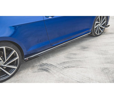 Maxton Design Black + Matte Flaps Maxton Design Racing Durability Side Skirts Diffusers + Flaps VW Mk7.5 Golf-R VWGO7FRCNC-SD2B+SF1A