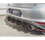 Maxton Design Black with Red Core Maxton Design Racing Durability Rear Diffuser V.2 VW Golf 7 GTI VWGO7GTICNC-RS2BRB