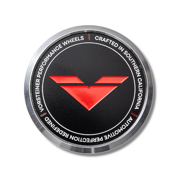 Vorsteiner Red Vorsteiner Black Center Caps Disc (Stainless Steel Disc + Aluminum Alloy Base) CC13BLK