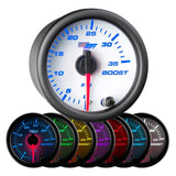 GlowShift Gauges White 7 Color 35 PSI Boost Gauge | GS-W701_35