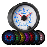 GlowShift Gauges White 7 Color Clock Gauge | GS-W718