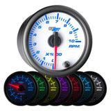 GlowShift Gauges White 7 Color 2" Tachometer Gauge | GS-W710