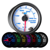 GlowShift Gauges White 7 Color Water Temperature Gauge | GS-W706