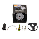 GlowShift Gauges GlowShift Gauges White 7 Color 3-3/4" In-Dash Tachometer Gauge GS-W716