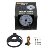 GlowShift Gauges GlowShift Gauges White 7 Color 3-3/4" In-Dash Kilometer Speedometer Gauge GS-W717-KM