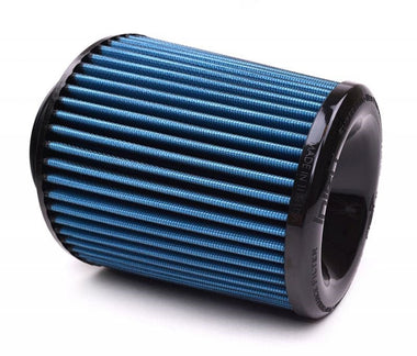 Injen Nanofiber Dry Air Filter - 4in Flange Dia / 6 1/2in Base / 7in Tall / 5 3/8in Top | X-1026-BB