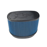 Injen 8-Layer Oiled Cotton Gauze Air Filter/ Oval ID Oval Base/5.55in Media HT/7in x 2.75in Oval Top | X-1129-BR
