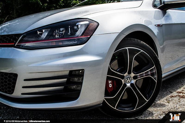Klii Motorwerkes No VW "Austin" Wheel Overlay Kit - Matte Black + Mk7 GTI Plaid vw-austin-wheel-overlay-kit-matte-black-mk7-gti-plaid