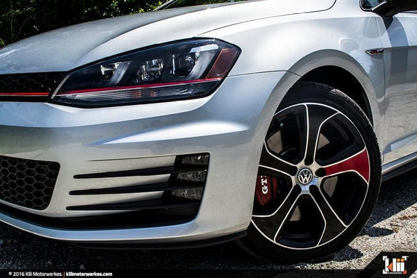 Klii Motorwerkes No VW "Austin" Wheel Overlay Kit - Gloss Black + Tornado Red vw-austin-wheel-overlay-tornado-red