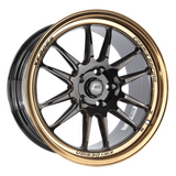 Cosmis Racing 5x114.3 / 18x9.5" / et38 / 73.1 Cosmis Racing XT-206R-FF Wheel 18" 5x114.3 Black w/ Bronze Lip XT206FF-1895-38-5x114.3-BHB2