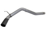 aFe LARGE BORE HD 5in DPF-Back SS Exhaust w/ Black Tip 2016 Nissan Titan 5.0L V8 (td) CC SB | 49-46112-B