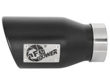 AFE aFe MACH Force-Xp 409 SS Exhaust Tip Black (Left Side) 3in In x 4-1/2in Out x 9in L Clamp-On 49T30452-B09