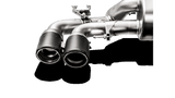 Akrapovic Evolution Tail Pipe Set (Carbon) w/ Red/White Akraprovic Logo - BMW / F90 / M5 | TP-CT-47-RS