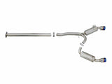 AFE aFe Takeda 3in. to 2.5in. 304 SS C/B Exhaust 08-15 Mitsubishi EVO I4-2.0L (t) - Blue Flamed Tips 49-36701-L