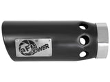 aFe Power Intercooled Tip Stainless Steel - Black 4in In x 5in Out x 12in L Clamp-On | 49T40502-B121