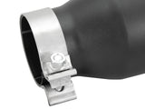 AFE aFe Power Gas Exhaust Tip Black- 3 in In x 4.5 out X 9 in Long Bolt On (Black) 49T30451-B09