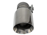AFE aFe MACH Force-Xp Univ 304 SS Double-Wall Clamp-On Exhaust Tip - Polished - 3in Inlet - 4.5in Outlet 49T30454-P093