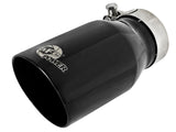 AFE aFe MACH Force-Xp Universal 409 SS Single-Wall Clamp-On Exhaust Tip - Black 49T25354-B07