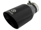 AFE aFe Takeda 409 SS Clamp-On Exhaust Tip 2.5in. Inlet / 4.5in. Outlet / 9in. L - Black 49T25454-B09