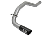 aFe LARGE Bore HD DPF-Back SS Exhaust w/ Black Tip 2016 Nissan Titan XD V8-5.0L (td) | 49-46113-B