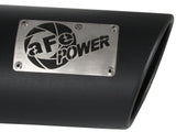aFe Power Diesel Exhaust Tip Black- 4 in In x 5 out X 12 in Long Bolt On (Right) | 49T40501-B12