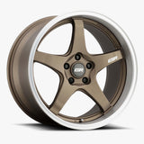 ESR Wheels 18x9.5 / 5x100 et35 / cb72.6 ESR Wheels AP5 18" 5x100 Matte Bronze w/ Machined Lip 89550035-APX5MBRNZ-ML