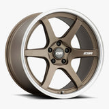 ESR Wheels 18x8.5 / 5x114.3 et30 / cb72.6 ESR Wheels AP7 18" 5x114.3 Matte Bronze w/ Machined Lip 88551430-APX7MBRNZ-ML