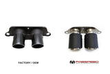 Fabspeed Fabspeed Deluxe Dual Style Tips (Matte Black) - Porsche 991 GT3 | GT3RS FS.POR.991GT3.DLTB