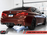 AWE Tuning Track Edition Axleback Exhaust - Chrome Silver Tips AWE Tuning Exhaust Suite - BMW F90 M5 3020-42069