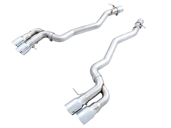 AWE Tuning Track Edition Axleback Exhaust - Chrome Silver Tips AWE Tuning Exhaust Suite - BMW F90 M5 3020-42069